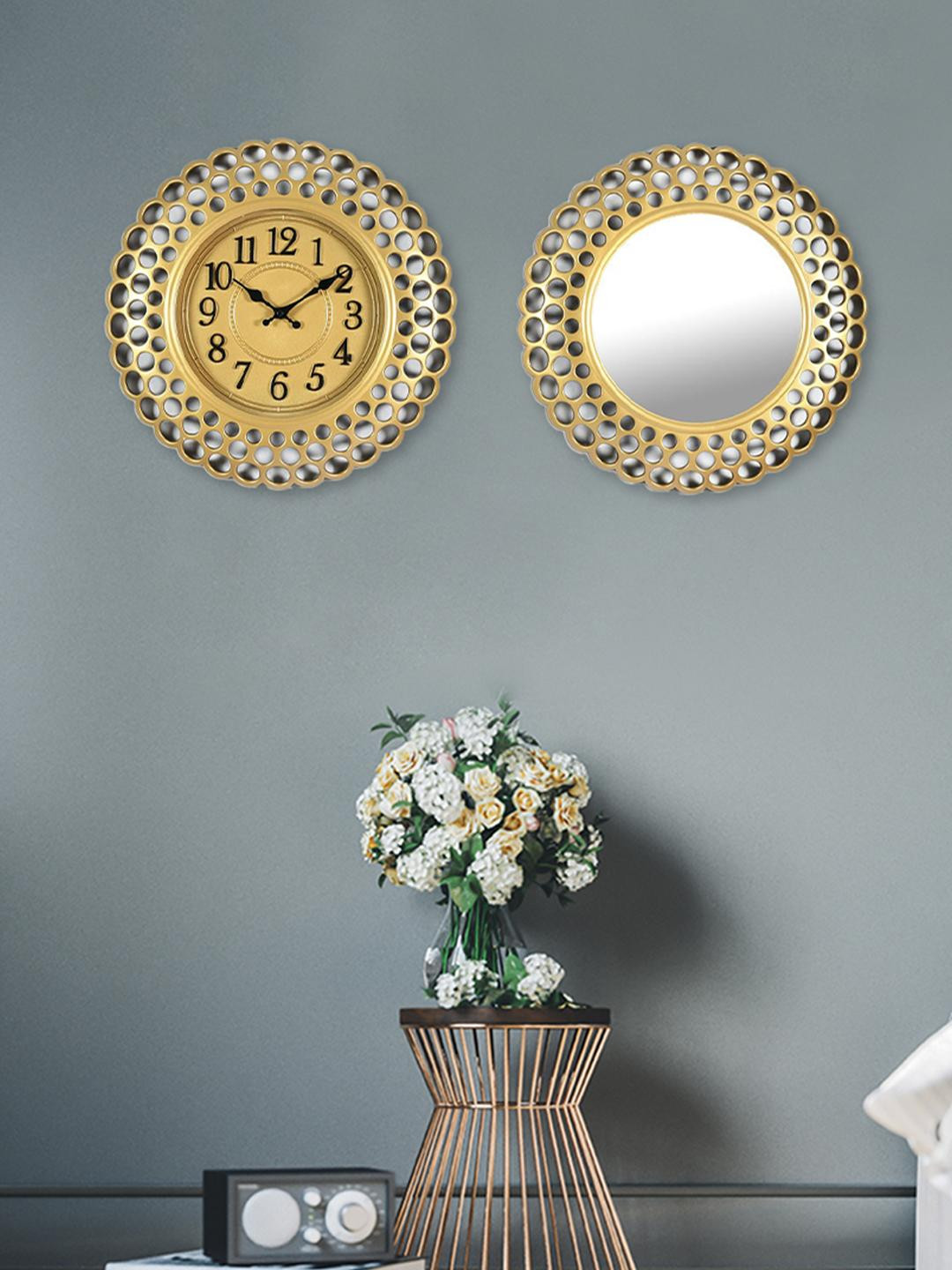 

Athome by Nilkamal Brown & Black Contemporary Wall Clock