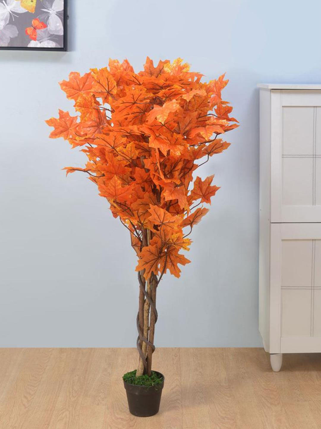 

Athome by Nilkamal Orange & Green Maple Artificial Tree