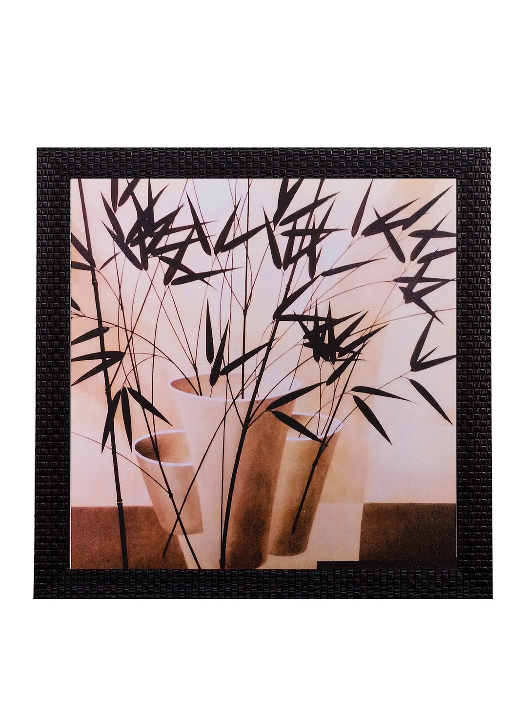 

eCraftIndia Beige Floral Framed UV Wall Art