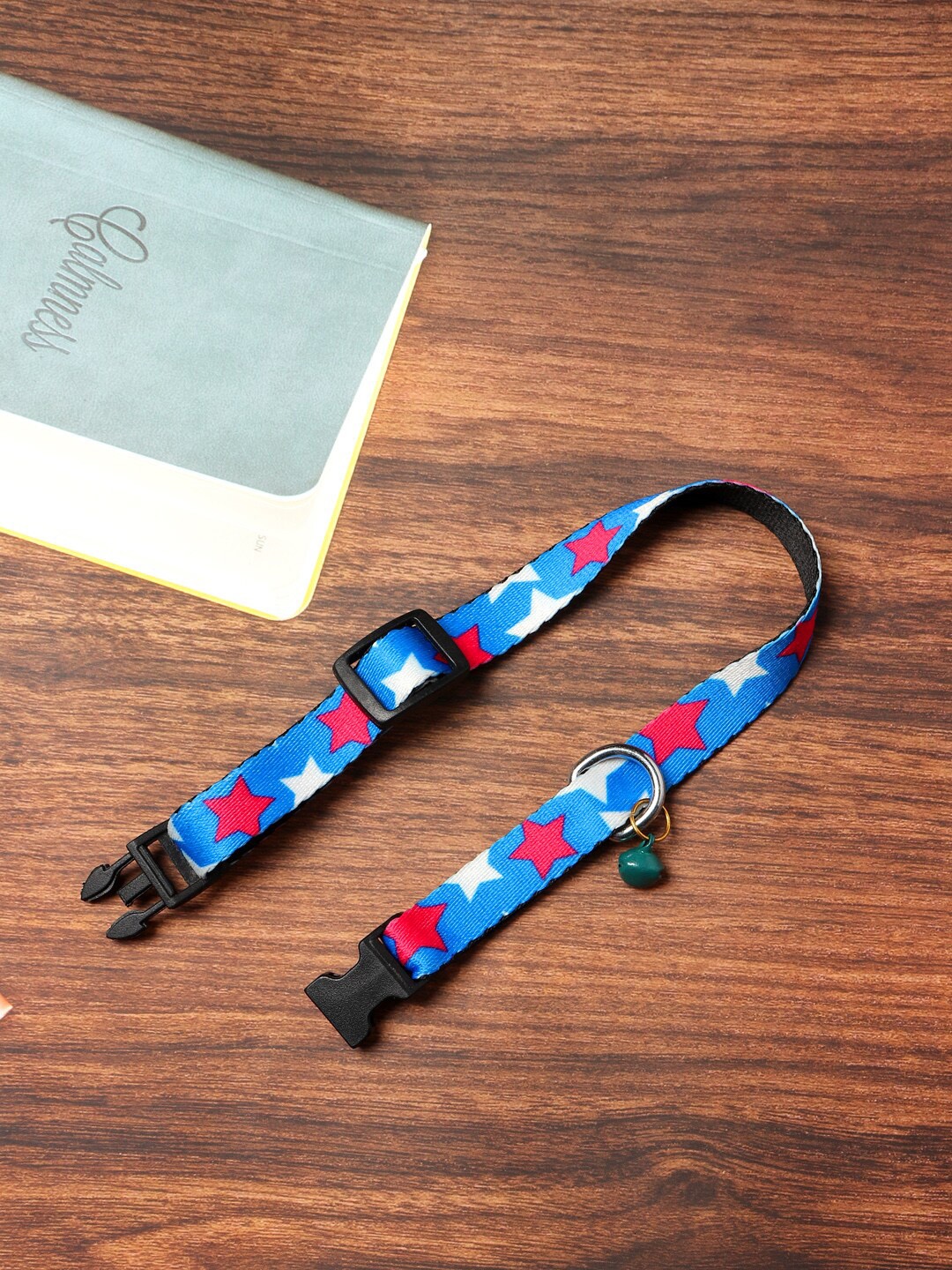 

WIGGLE TWIDDLE Blue & White Printed Dog Collar