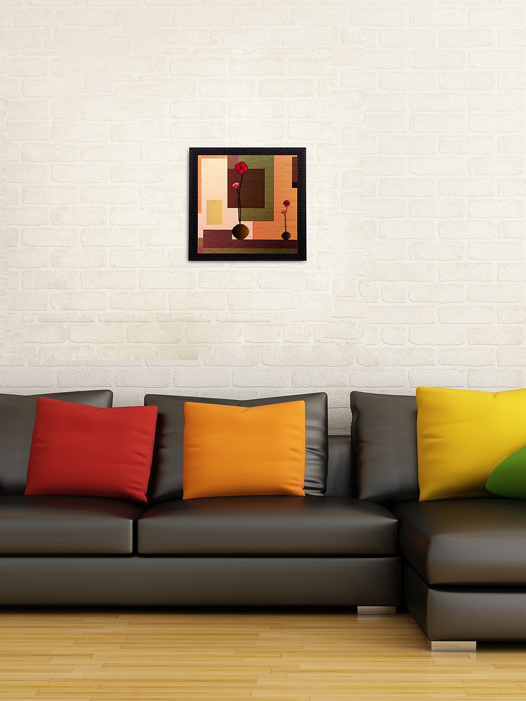

eCraftIndia Multicoloured Botanical UV Wall Art, Multi