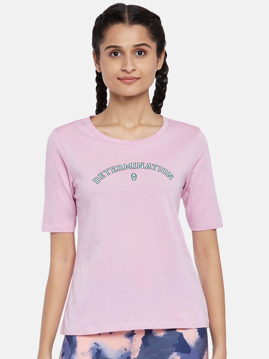 

Ajile by Pantaloons Purple Typography Printed Top
