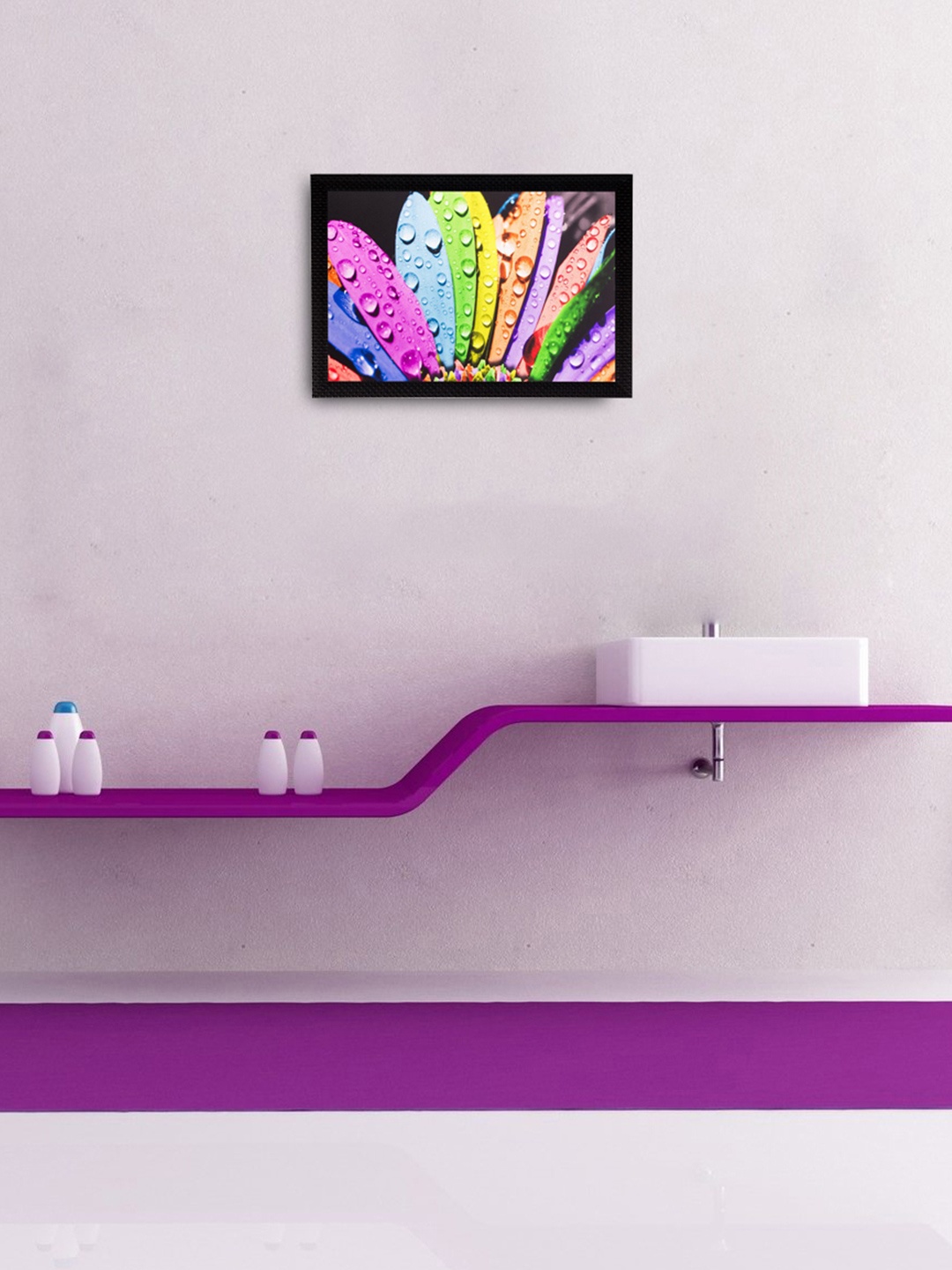 

eCraftIndia Multicoloured Leaves Framed Wall Art, Multi
