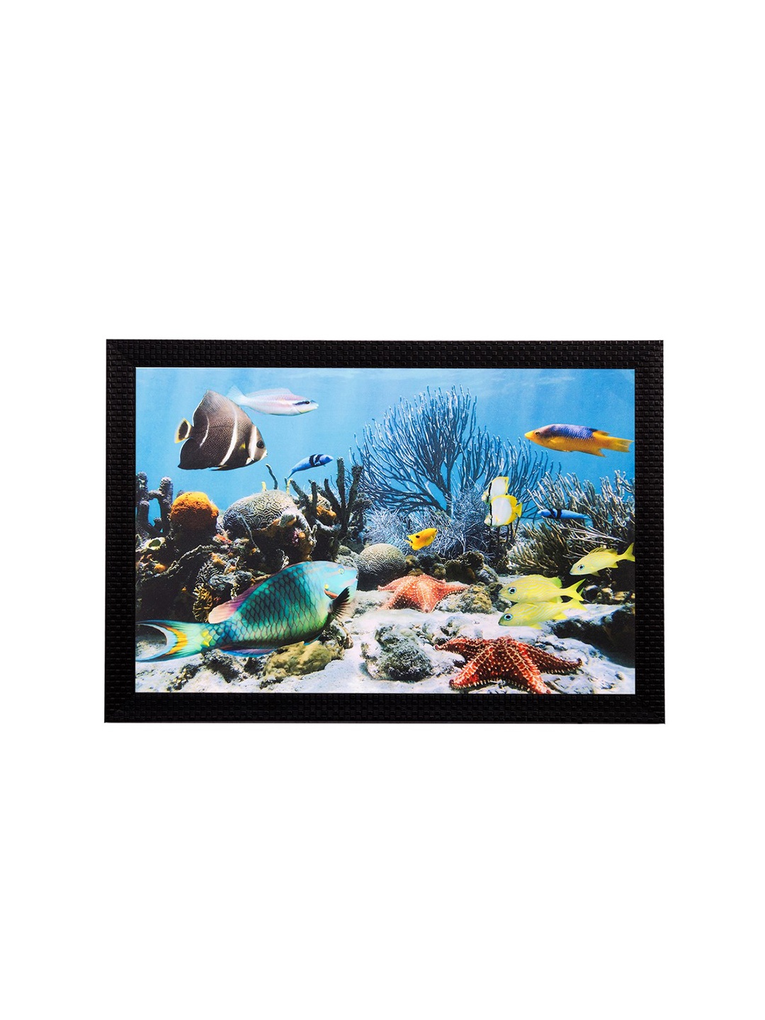 

eCraftIndia Multicoloured Underwater View UV Wall Art, Multi