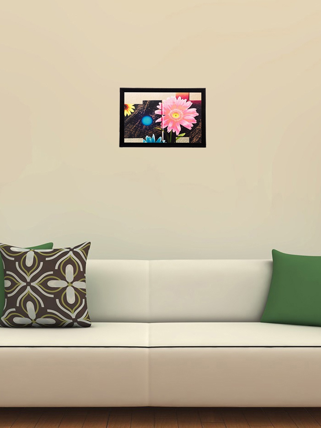 

eCraftIndia Multicoloured Beautiful Flowers UV Framed Wall Art, Multi