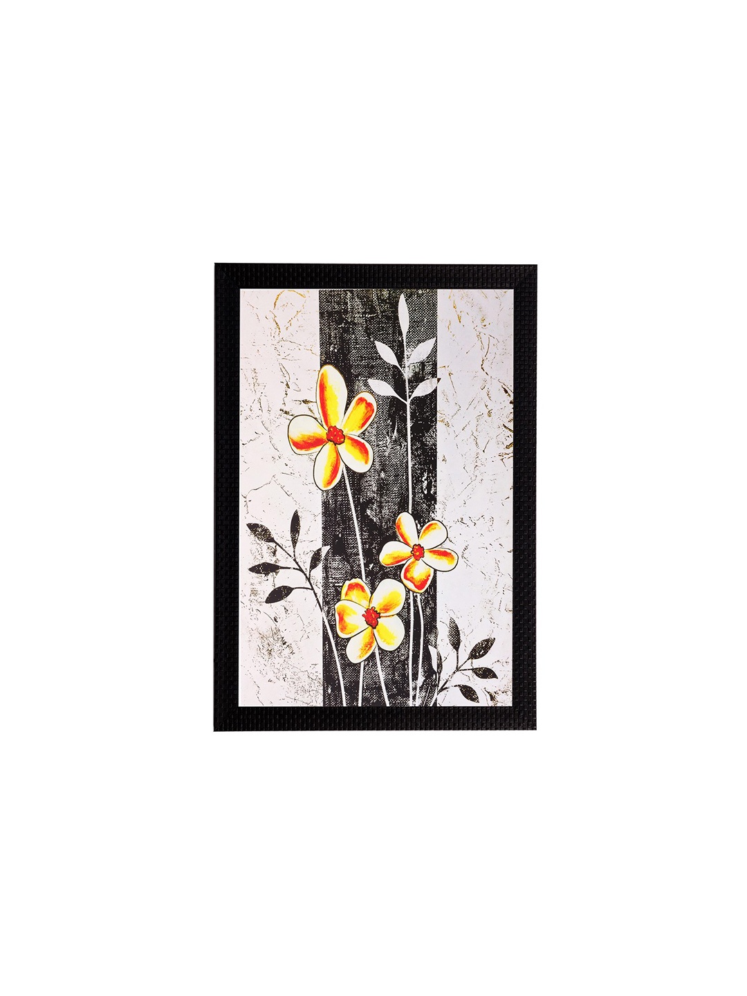 

eCraftIndia Multicoloured Floral Satin Matt UV Framed Wall Art, Multi