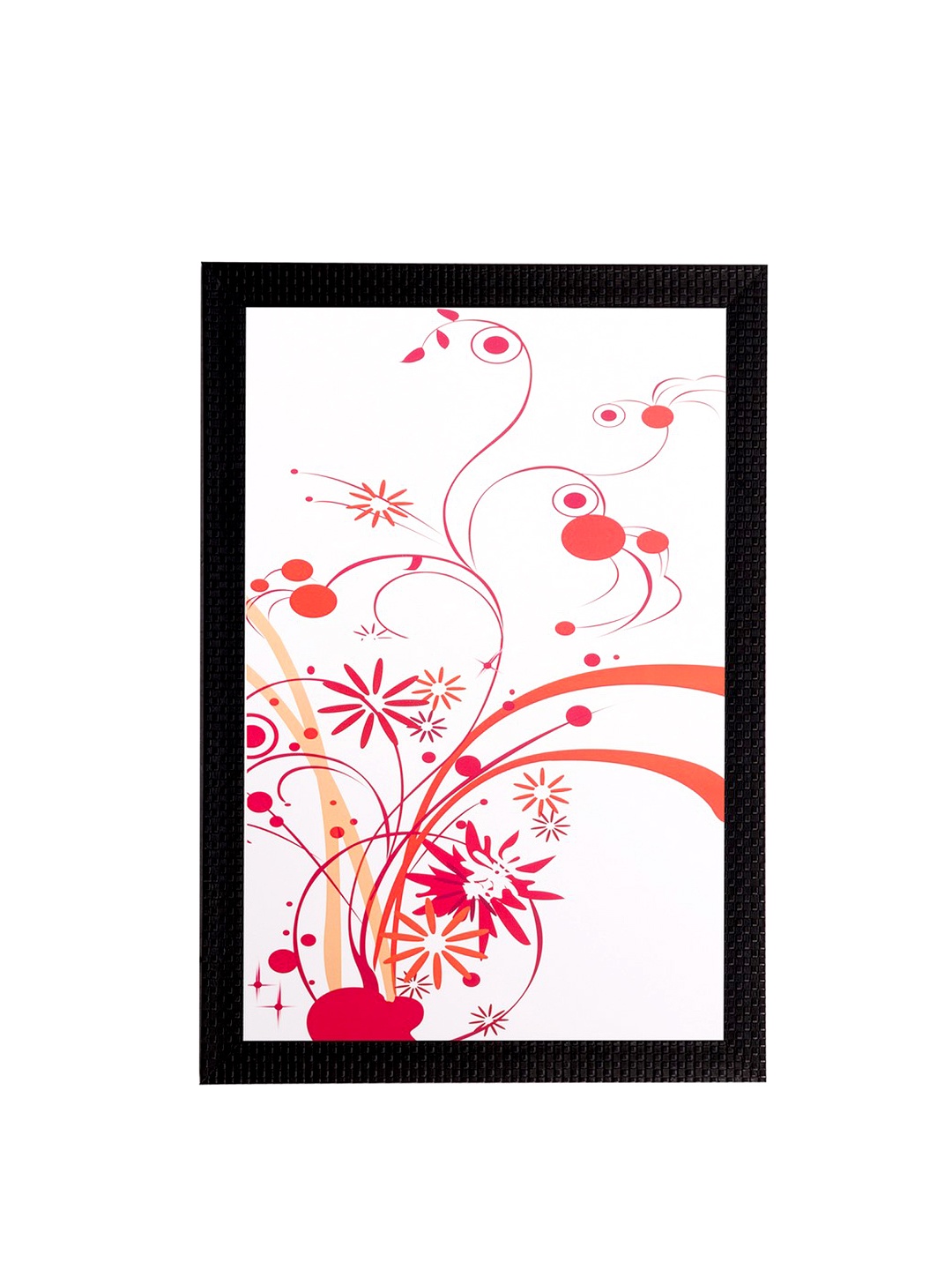 

eCraftIndia Red Floral Framed UV Wall Art