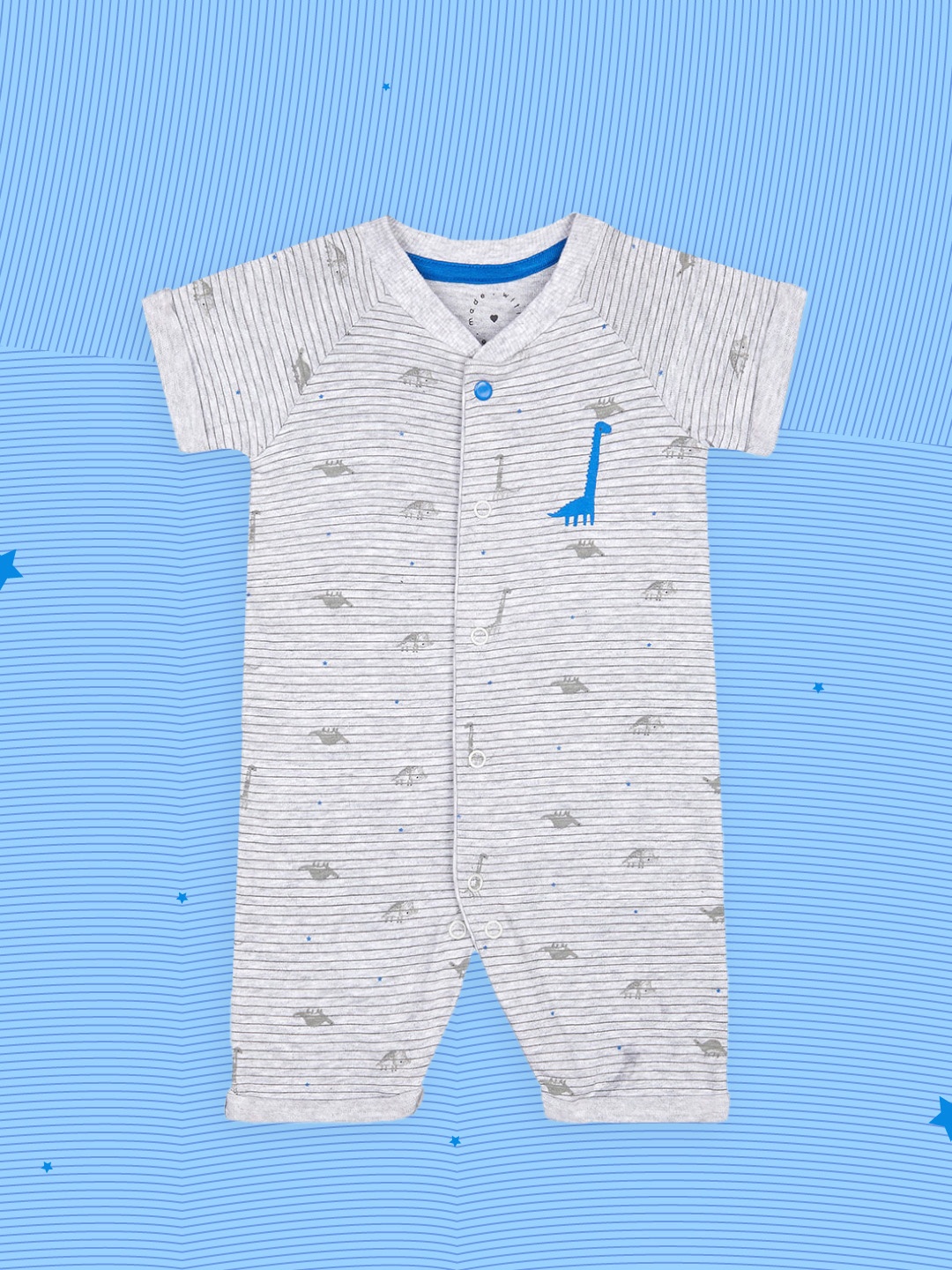 

mothercare Infant Boys Grey Printed Rompers