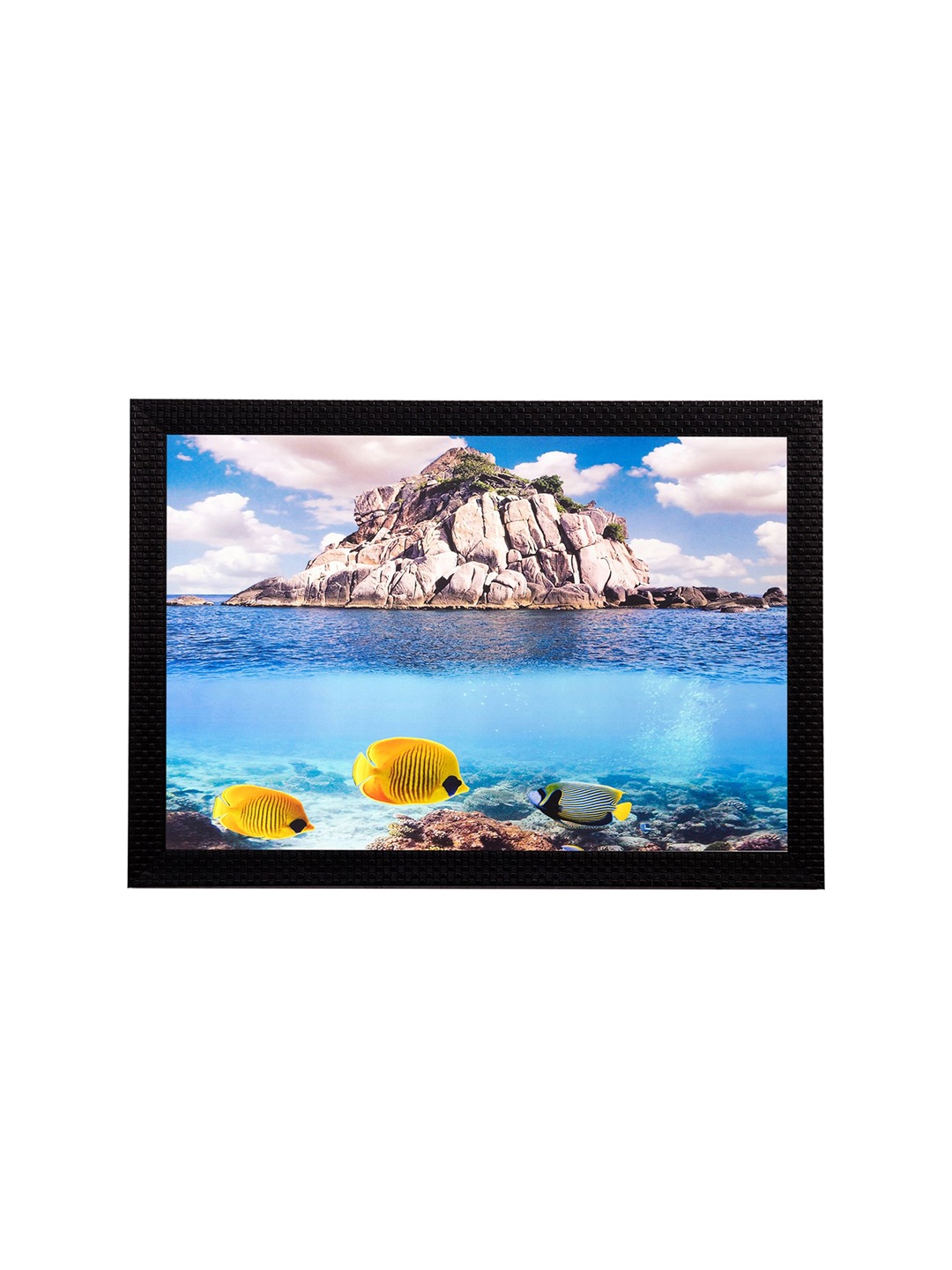 

eCraftIndia Multicoloured Soothing Water Matt Wall Art, Multi