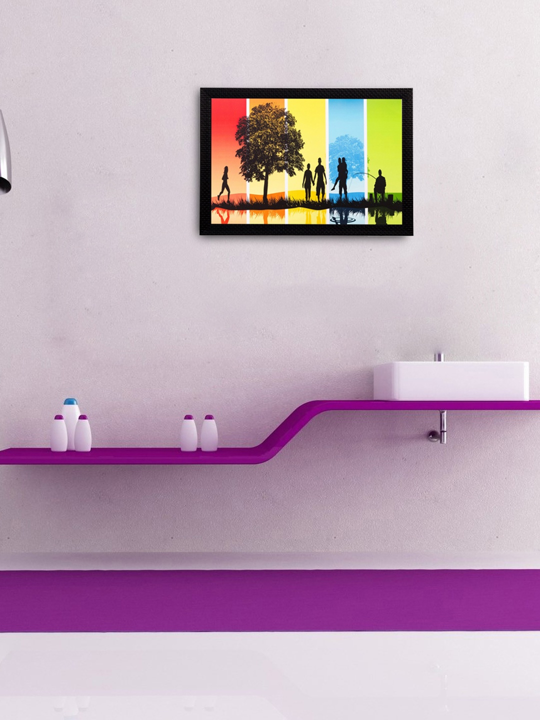 

eCraftIndia Multicoloured Still UV Wall Art, Multi