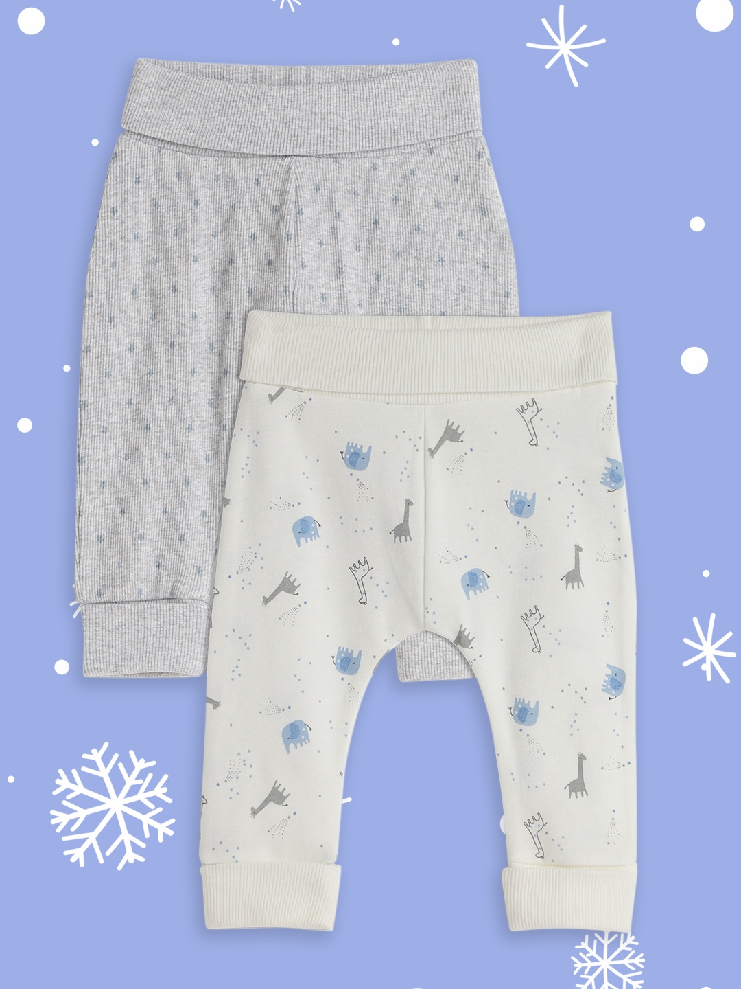 

mothercare Infant Boys Pack of 2 Cotton Joggers, Grey