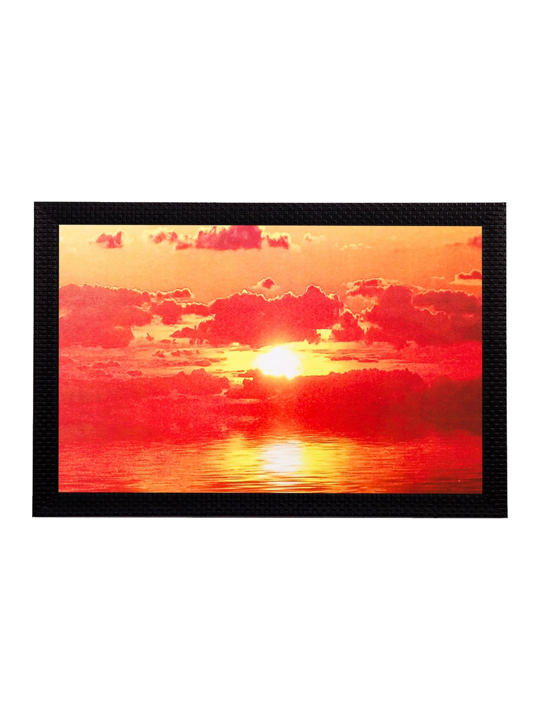 

eCraftIndia Multicoloured Sunset View Matt Texture Wall Art, Multi