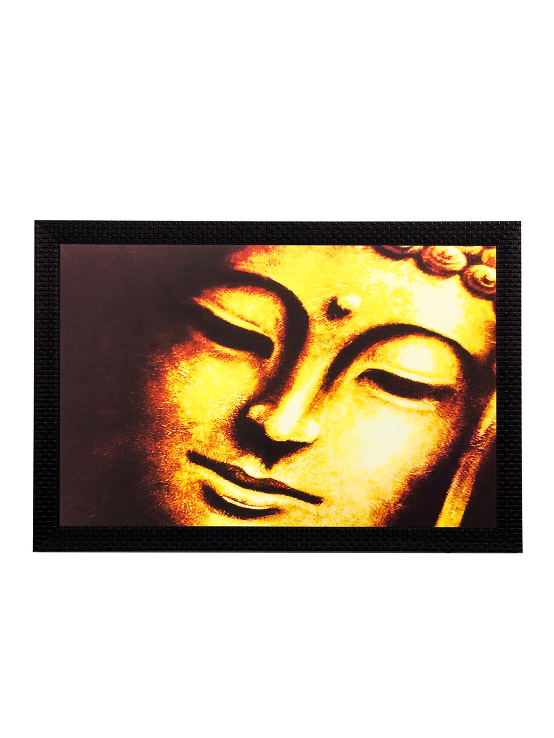 

eCraftIndia Brown & Yellow Enlightening Buddha UV Framed Wall Art