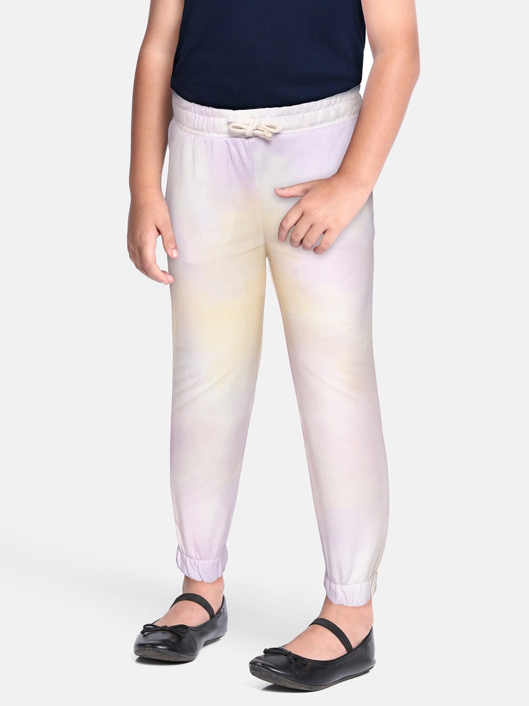 

DeFacto Girls Lavender & Yellow Dyed Joggers