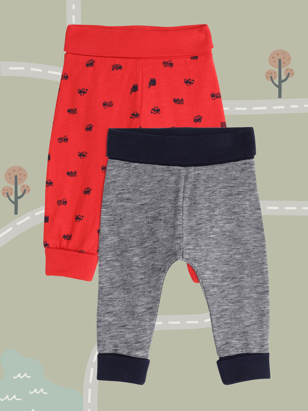 

mothercare Infant Boys Pack of 2 Joggers, Grey