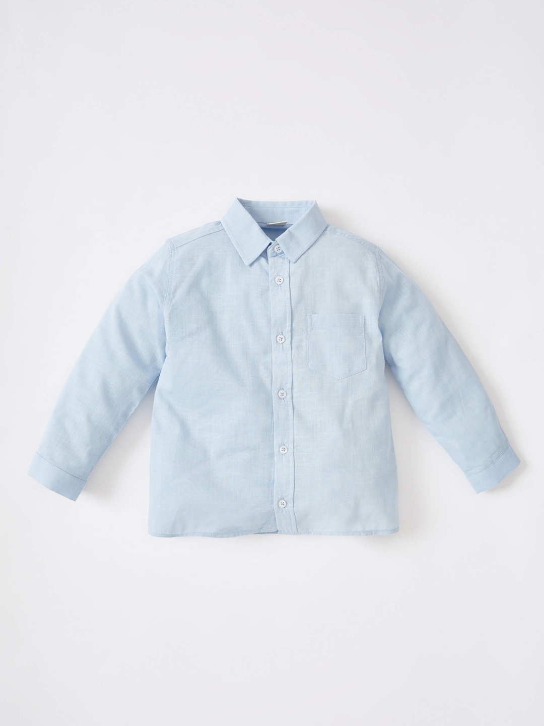 

DeFacto Boys Blue Solid Cotton Casual Shirt