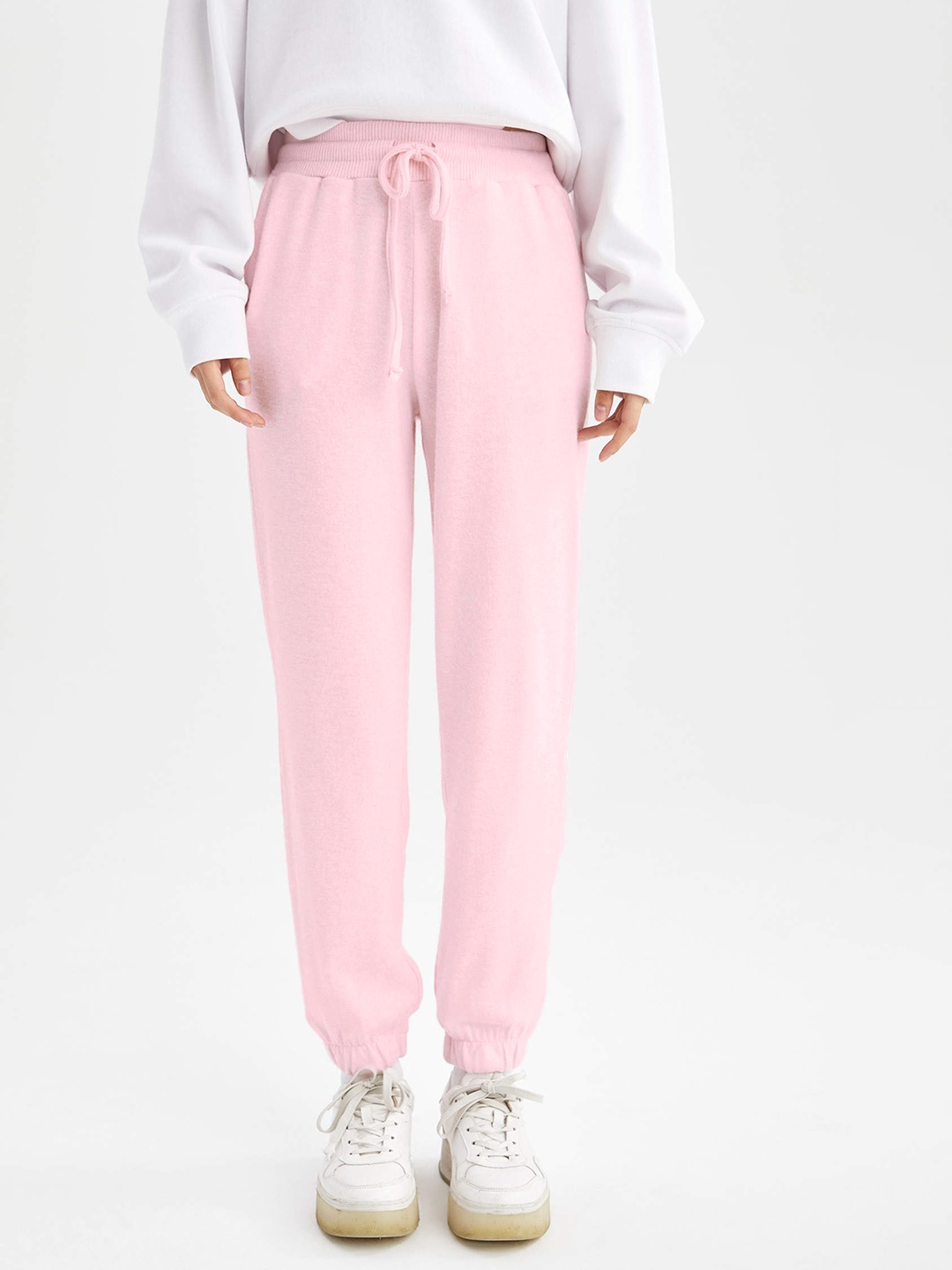 

DeFacto Women Pink Solid Joggers