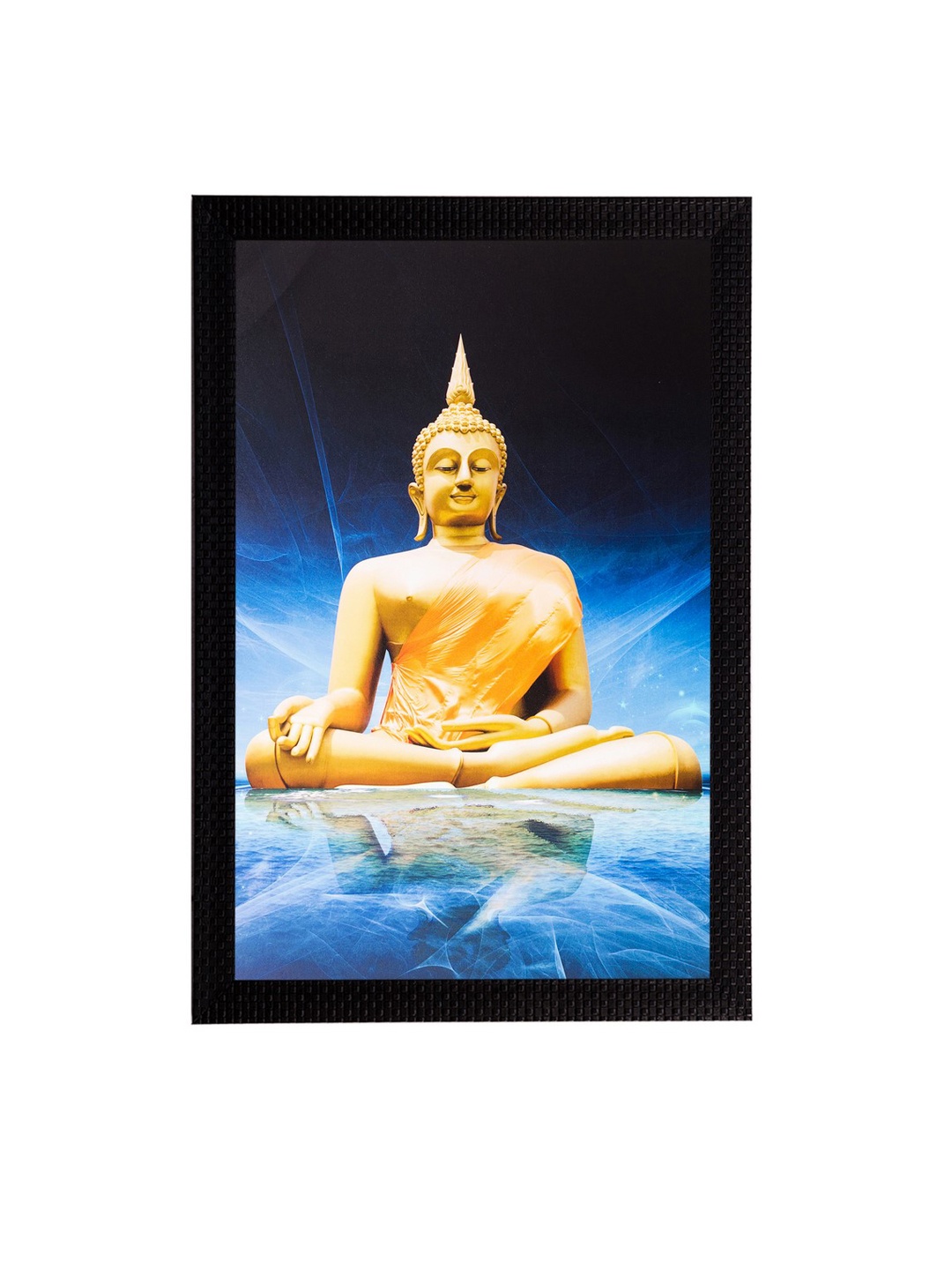 

eCraftIndia Blue & Yellow Meditating Lord Buddha UV Wall Art