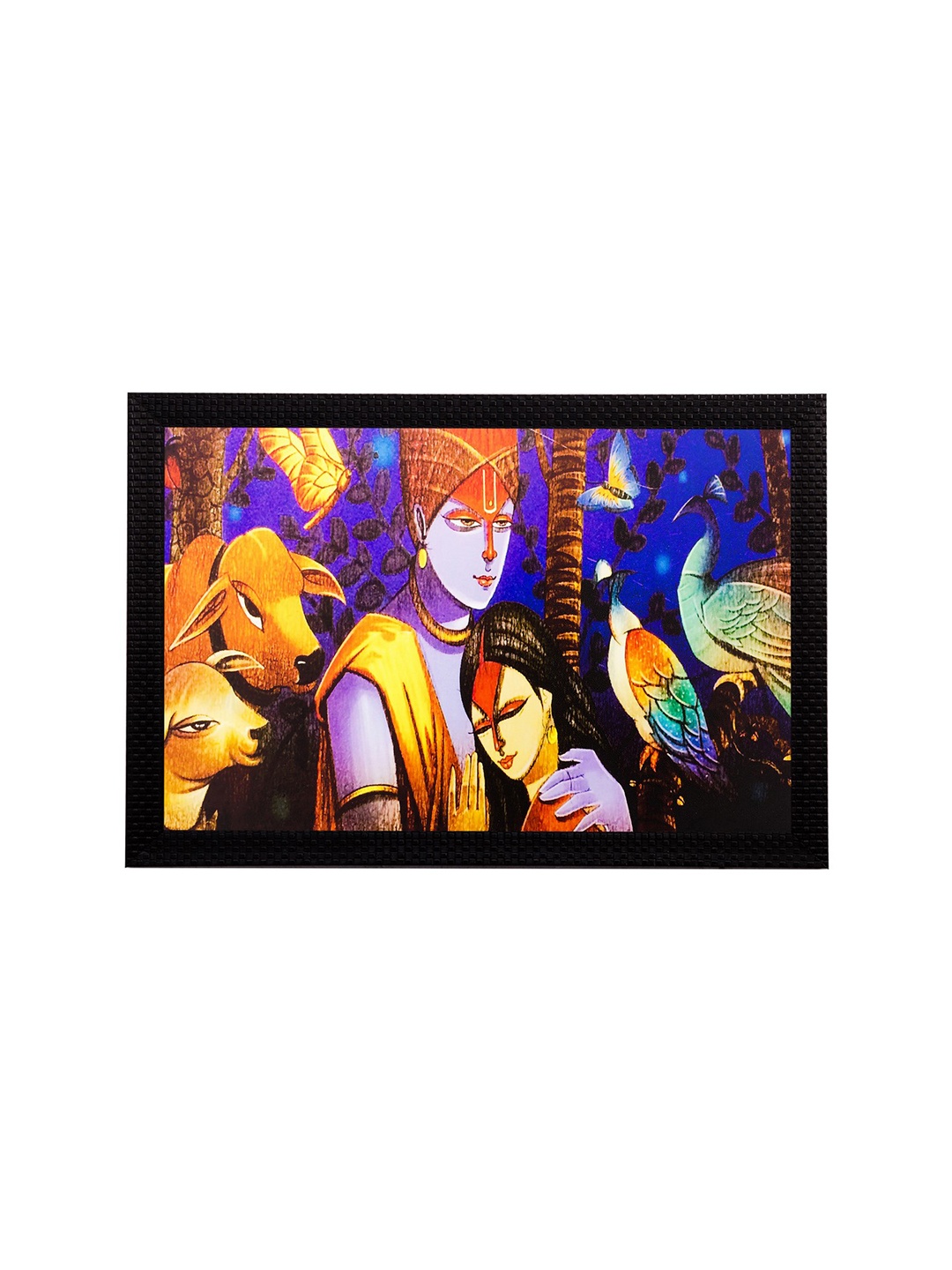 

eCraftIndia Multicoloured Radha Krishna UV Wall Art, Multi