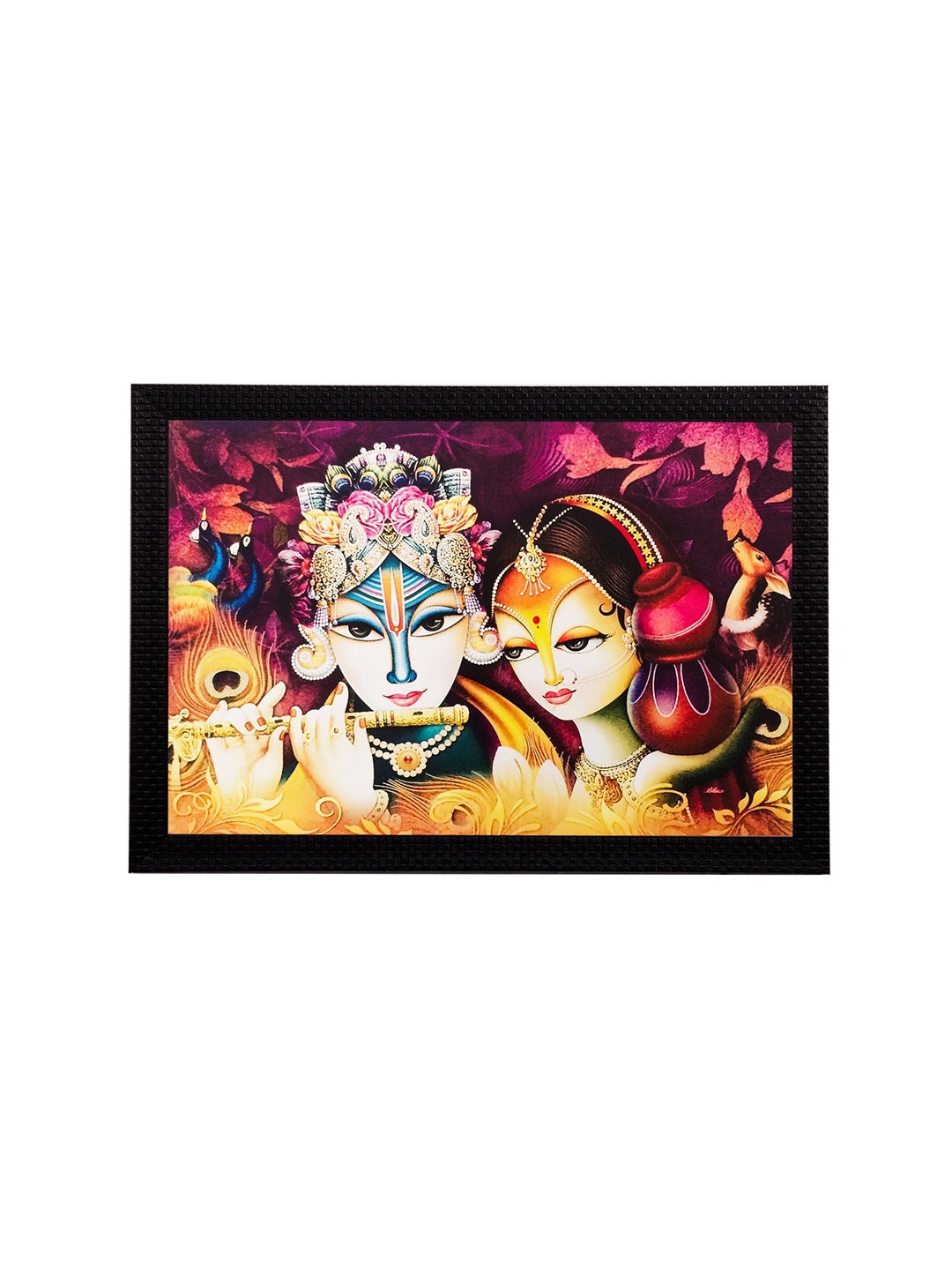 

eCraftIndia Multicoloured Radha Krishna UV Wall Art, Multi