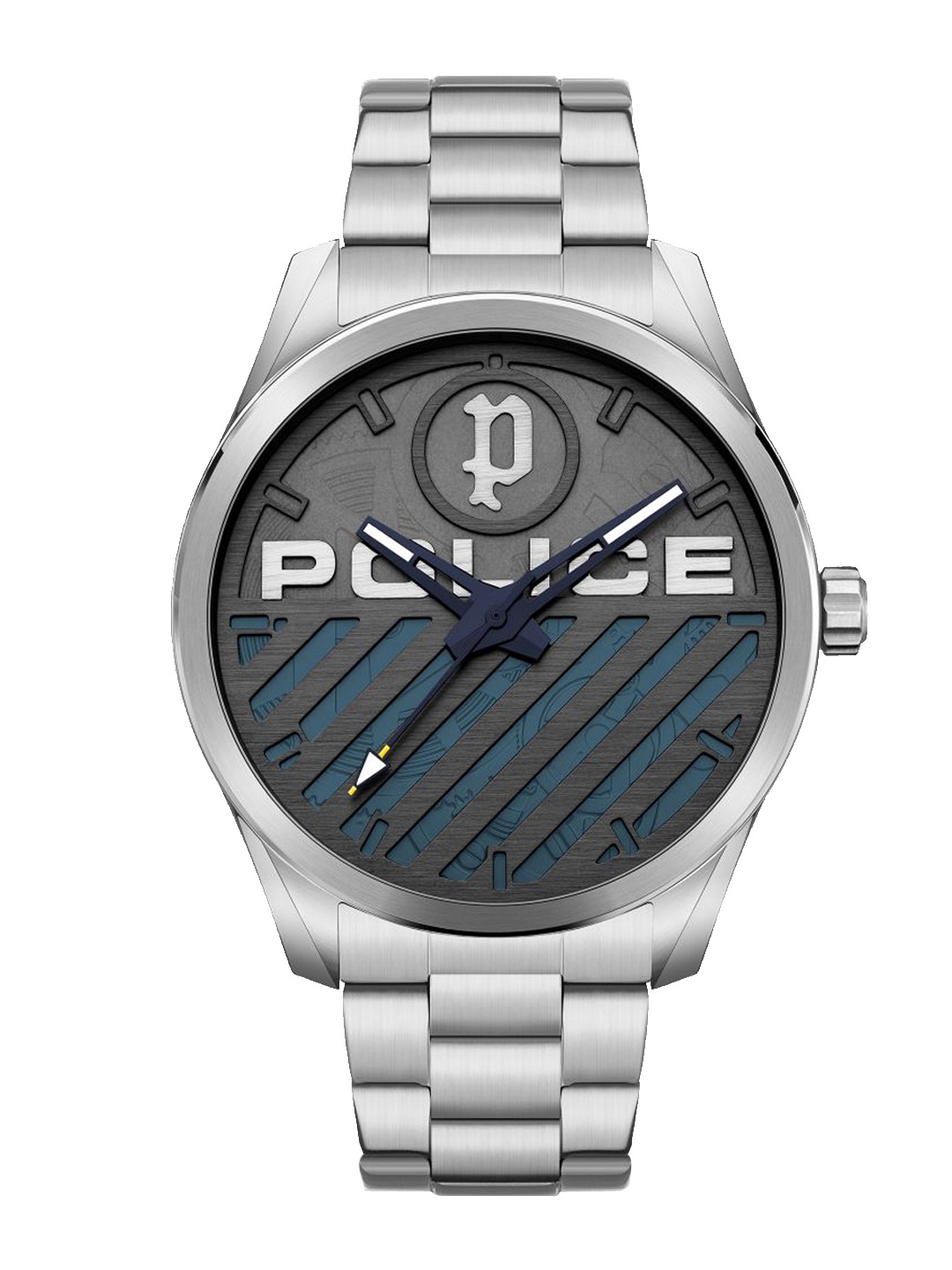 

Police Men Grey Dial & Silver Toned Bracelet Style Straps Analogue Watch PLPEWJG2121404