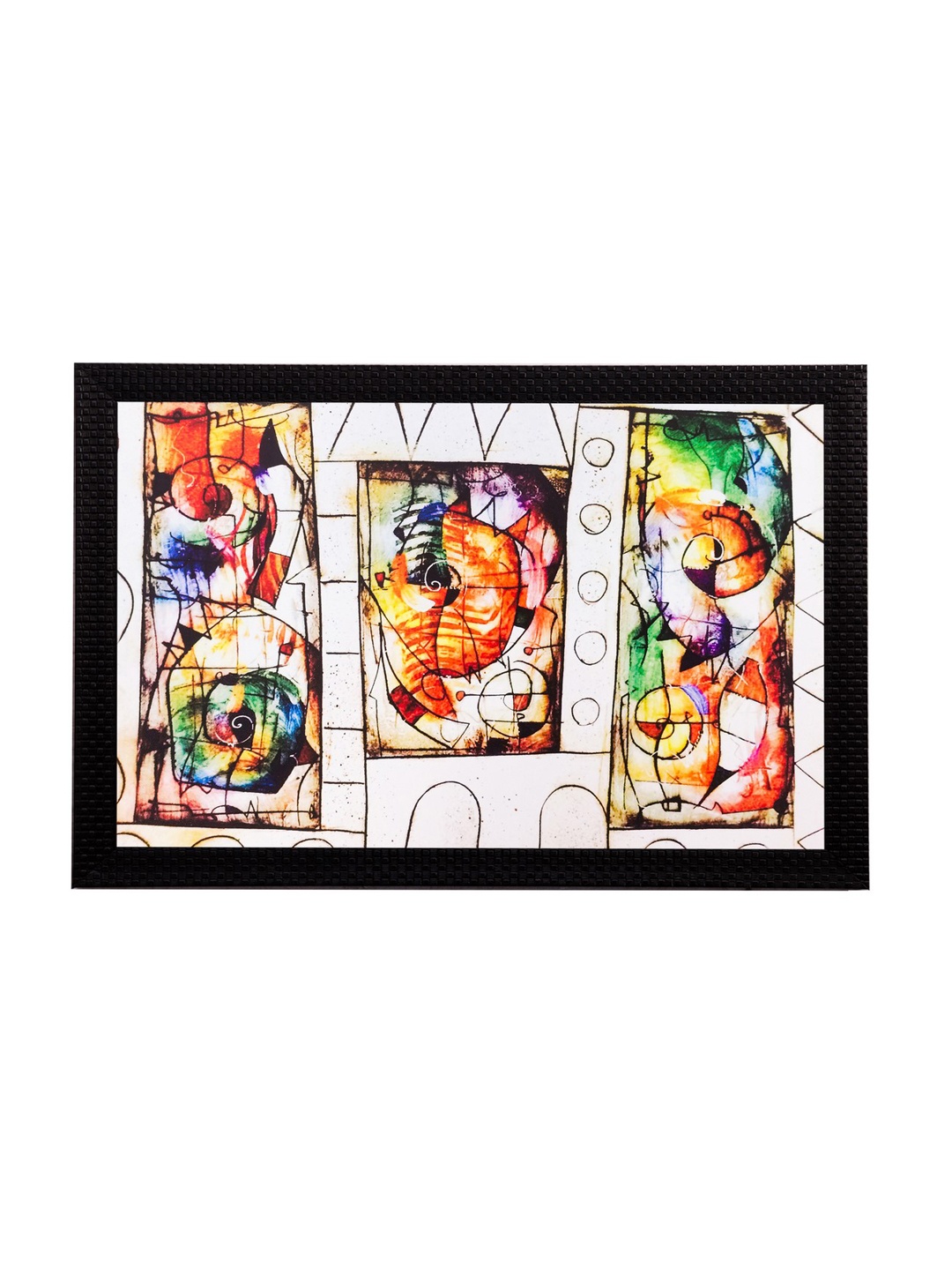 

eCraftIndia Multicoloured Abstract UV Wall Art, Multi
