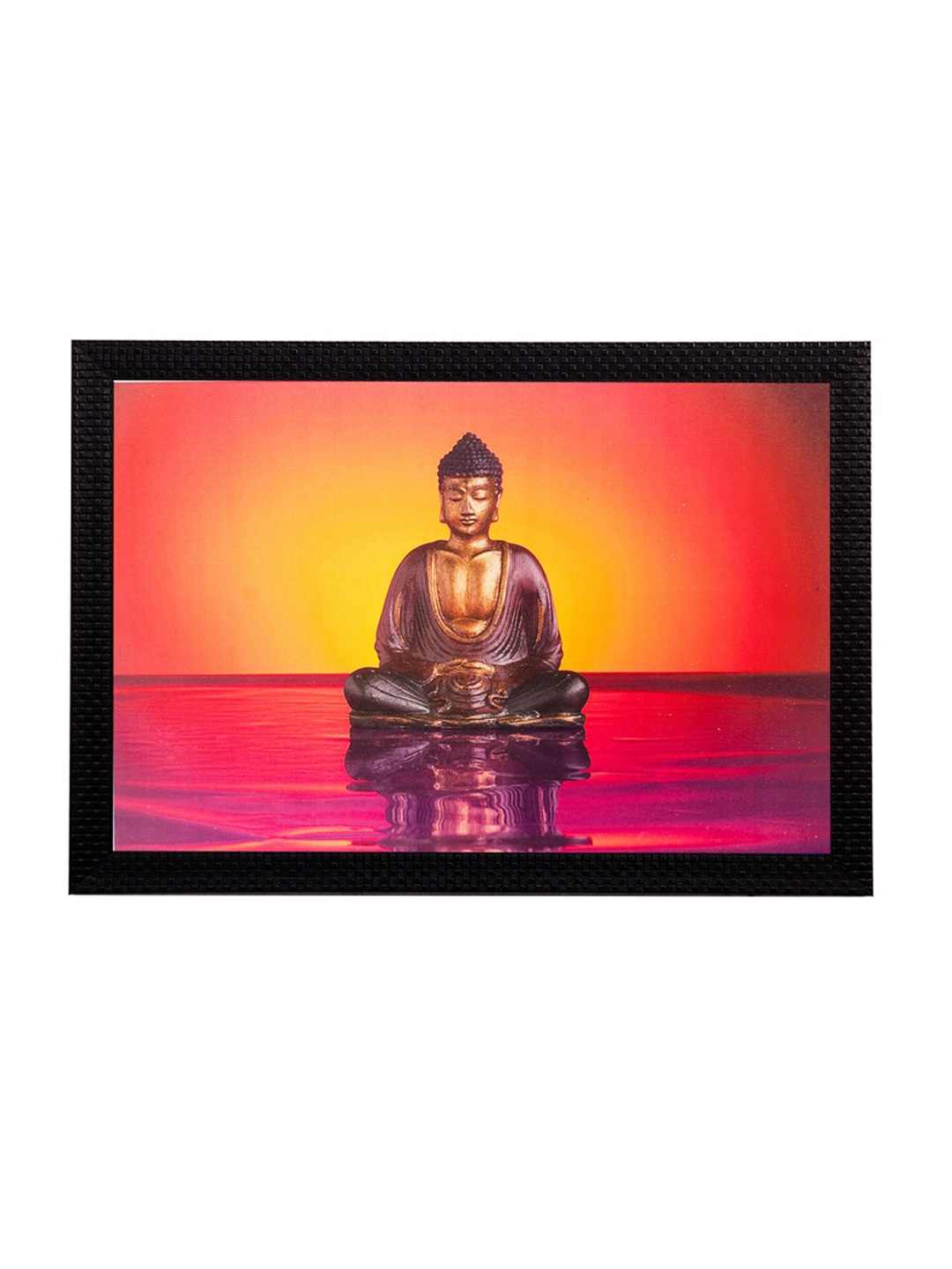 

eCraftIndia Multicoloured Lord Buddha UV Wall Art, Multi