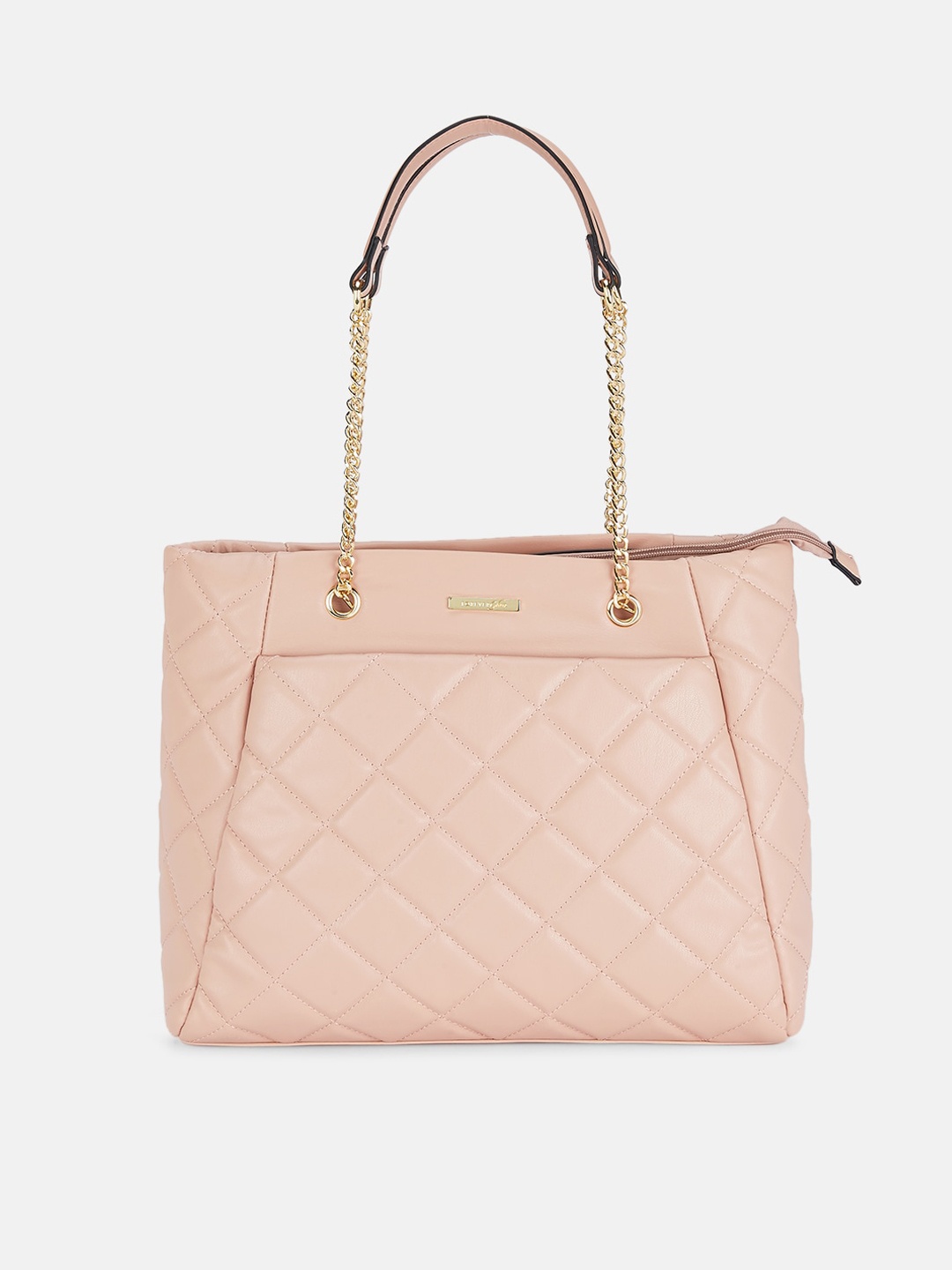 

Forever Glam by Pantaloons Pink Textured Structured Shoulder Bag