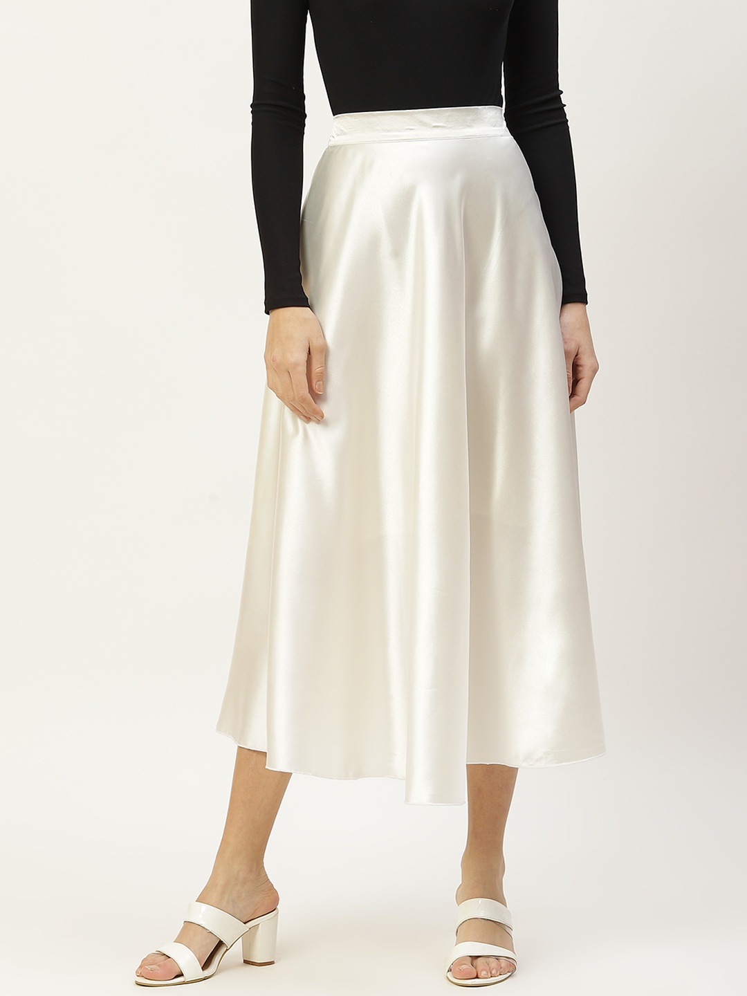 

Off label Women White Solid A-Line Skirt