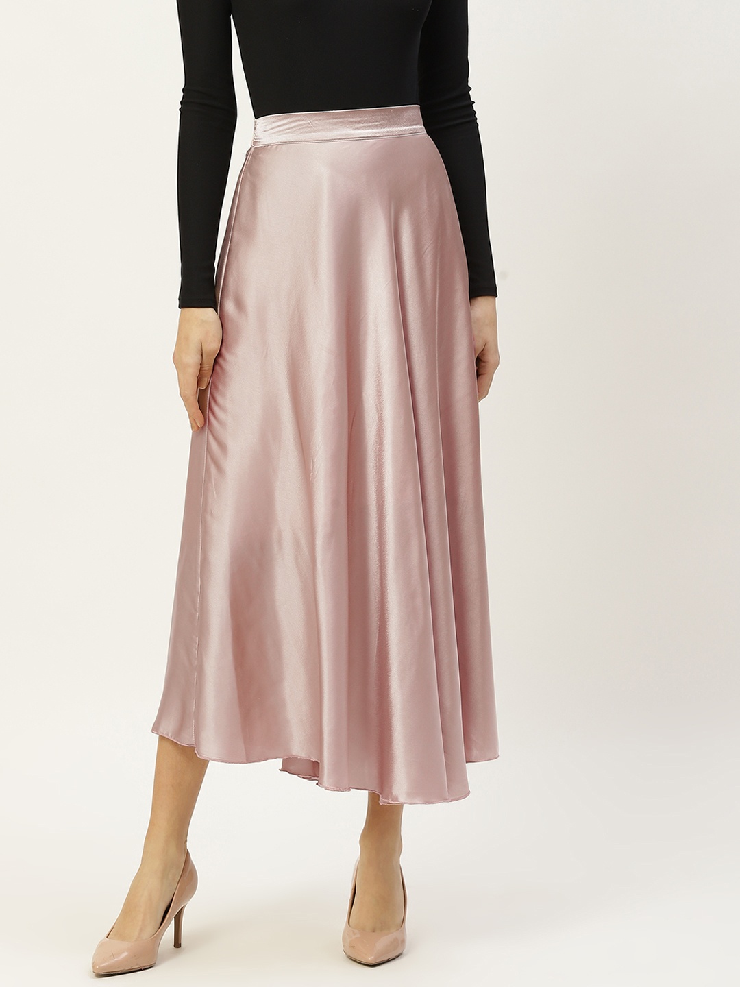 

Off label Women Pink Solid A-Line Skirt