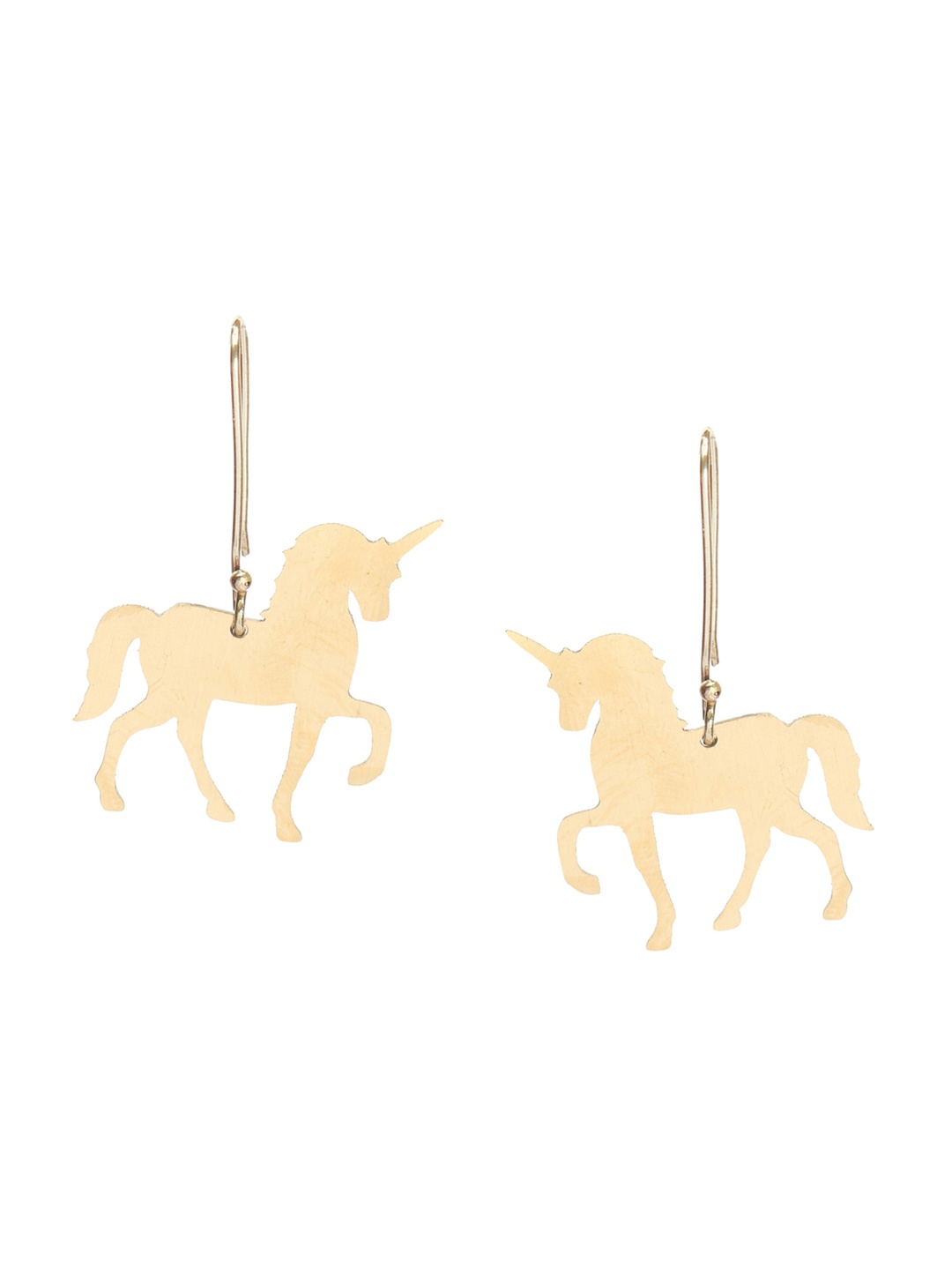 

Goldnera Gold-Toned Horse-Shaped Drop Earrings