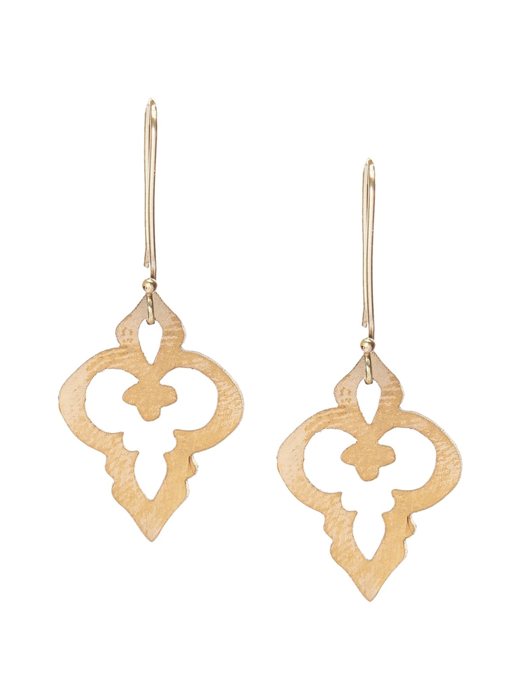 

Goldnera Gold-Toned Contemporary Handcrafted Drop Earrings