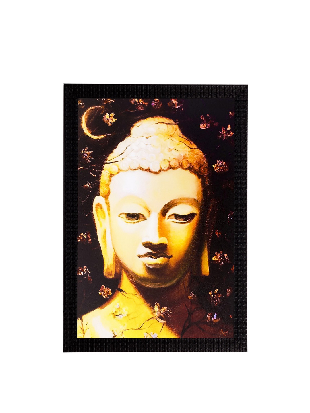 

eCraftIndia Black & Yellow Lord Buddha Wall Art