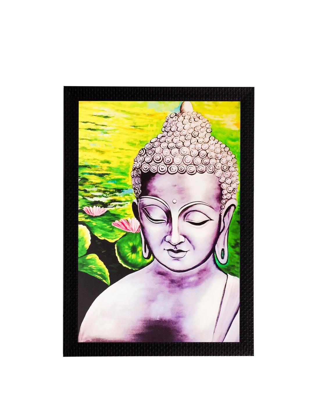 

eCraftIndia Green & Purple Lord Buddha Wall Art