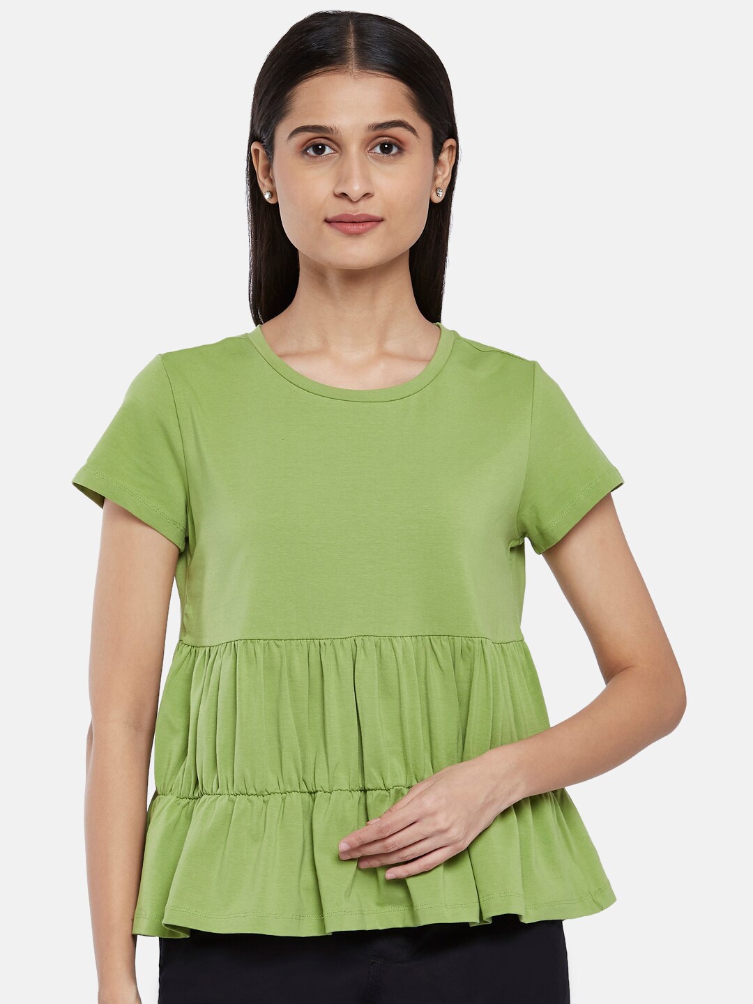 

Honey by Pantaloons Green A-line Top