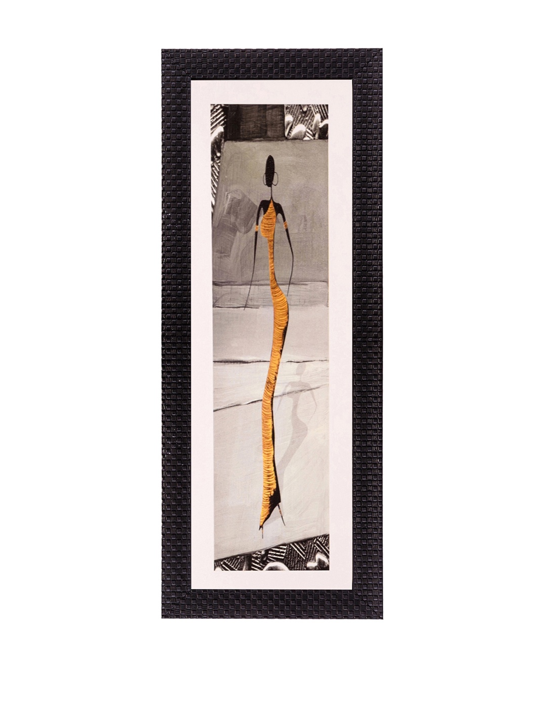 

eCraftIndia Multicoloured Tribal Lady UV Framed Wall Art, Multi