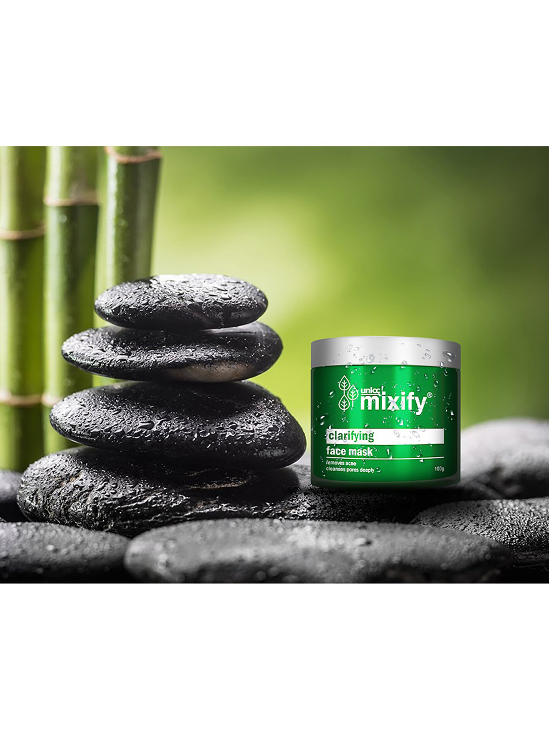 

Unloc Mixify Clarifying Anti Acne Face Mask with Bentonite Clay & Neem Extract 100 g, Green