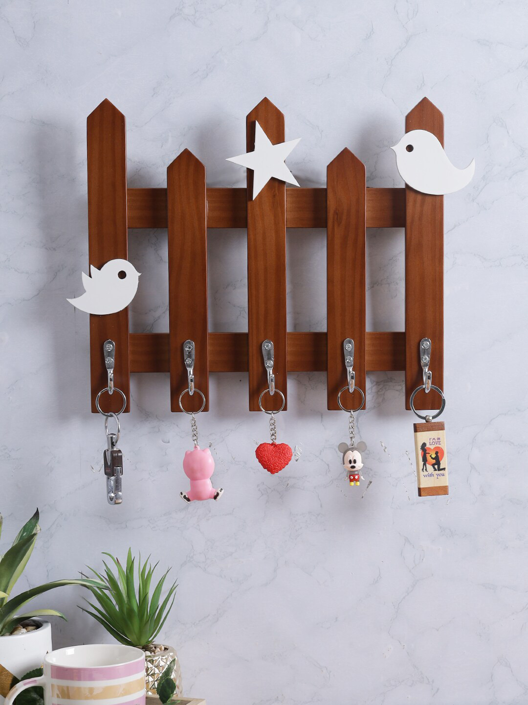 

Safal Brown Wooden Key Holder