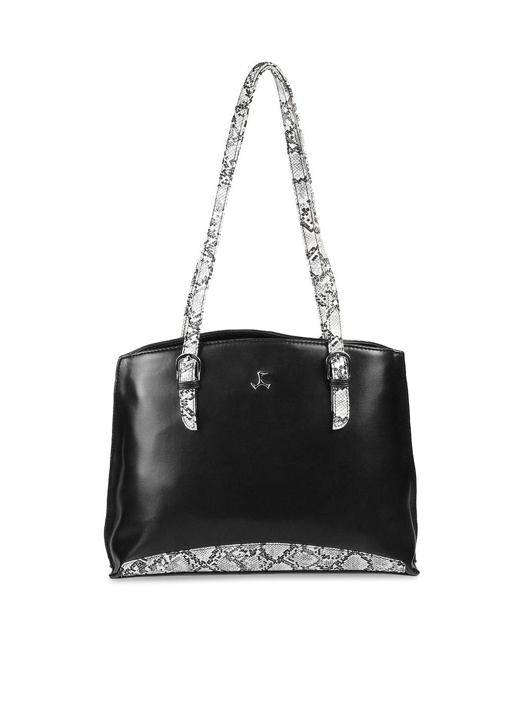 

Mochi Black Structured Satchel with Tasselled