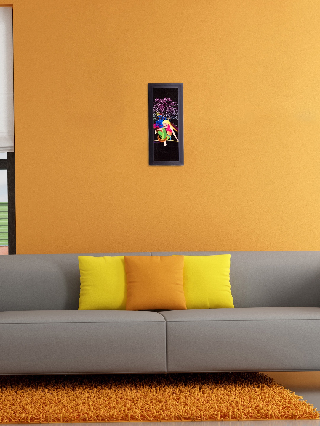 

eCraftIndia Black Radha Krishna UV Wall Art