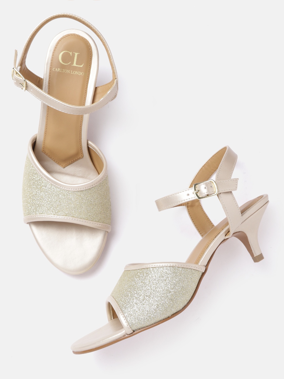 

Carlton London Women Gold-Toned Shimmer Heels