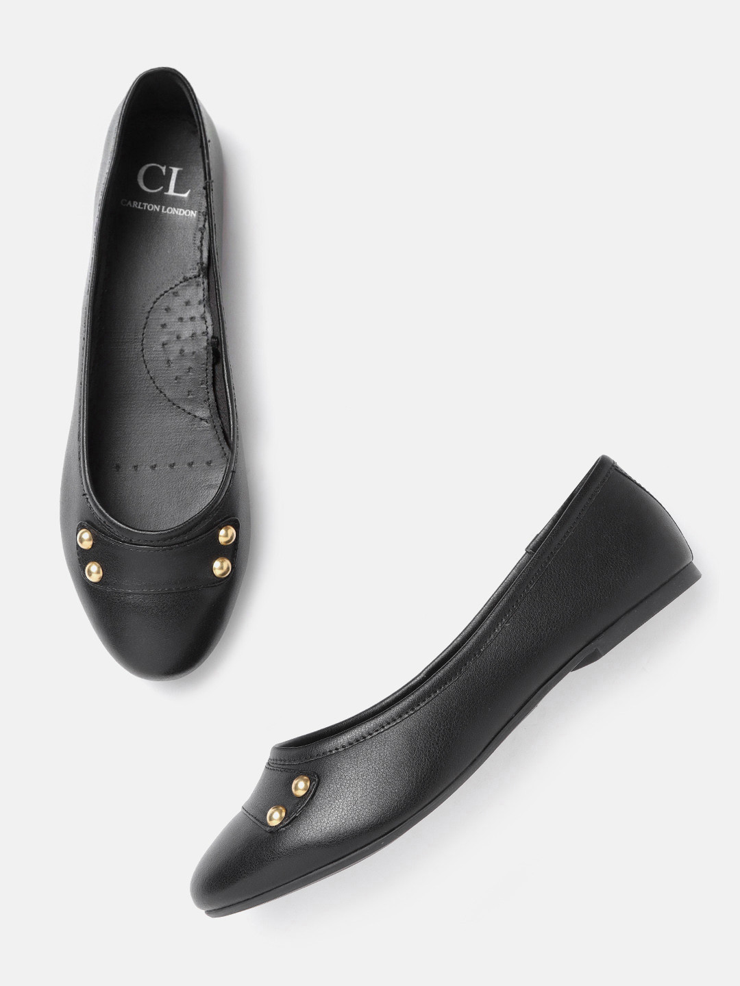 

Carlton London Women Black Solid Ballerinas