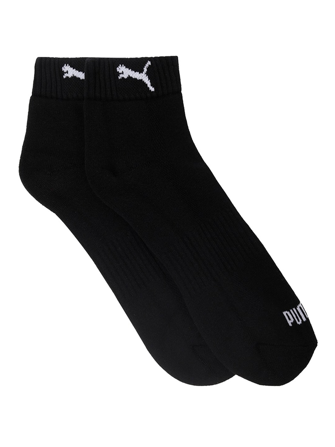 

Puma Unisex Set of 2 Black Solid Ankle Length Socks