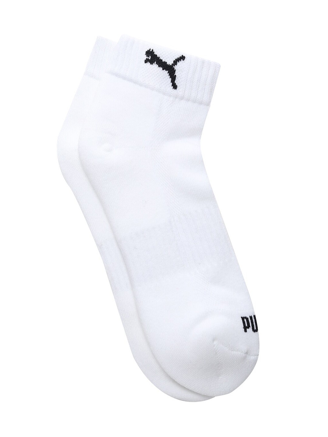 

PUMA Unisex Pack of 2 White & Navy Blue Solid Socks