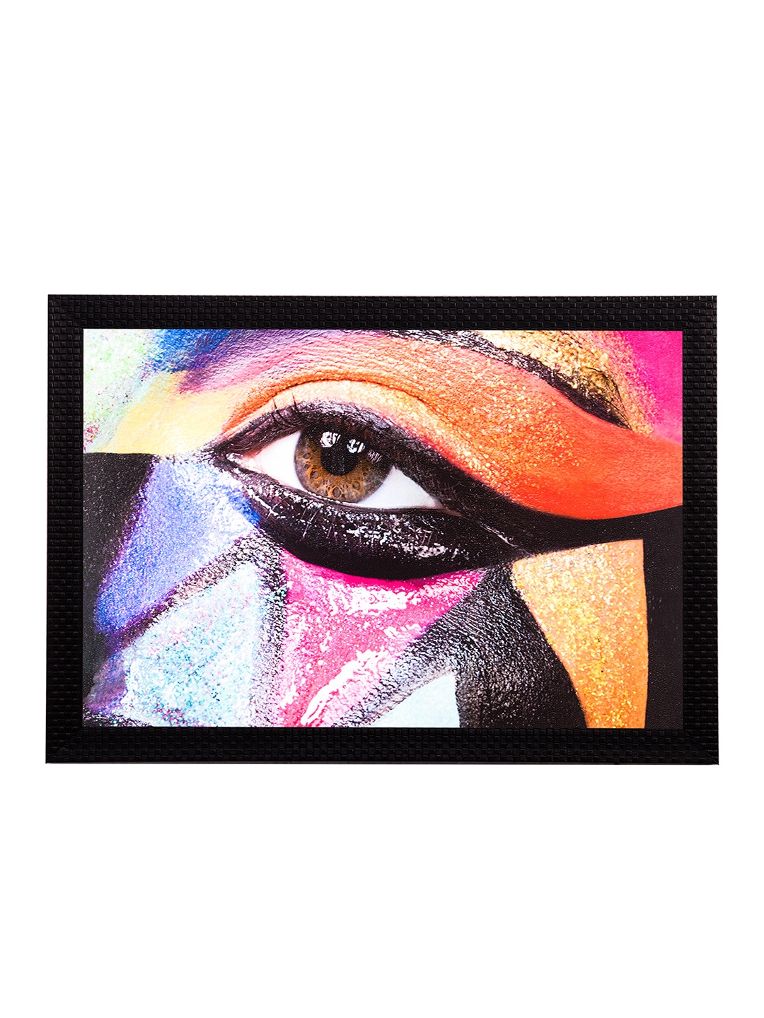 

eCraftIndia Multicoloured Expressive Eye UV Framed Wall Art, Multi