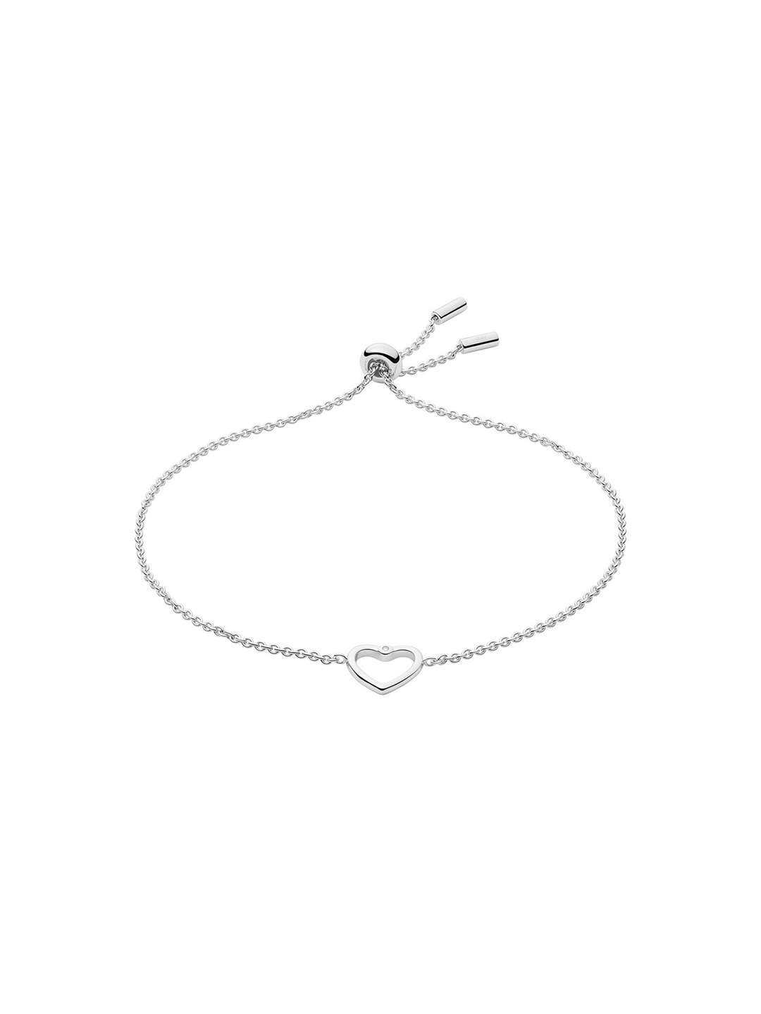 

SKAGEN Women Silver-Toned Sterling Silver Crystals Charm Bracelet
