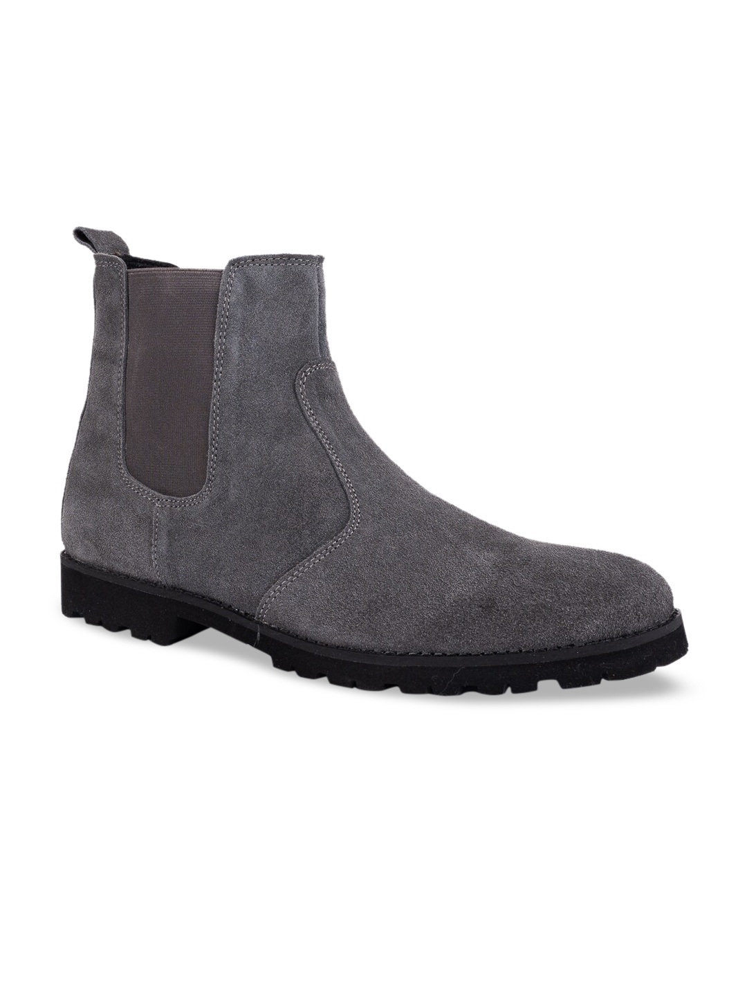 

LA BOTTE Men Grey Solid Leather Formal Boots