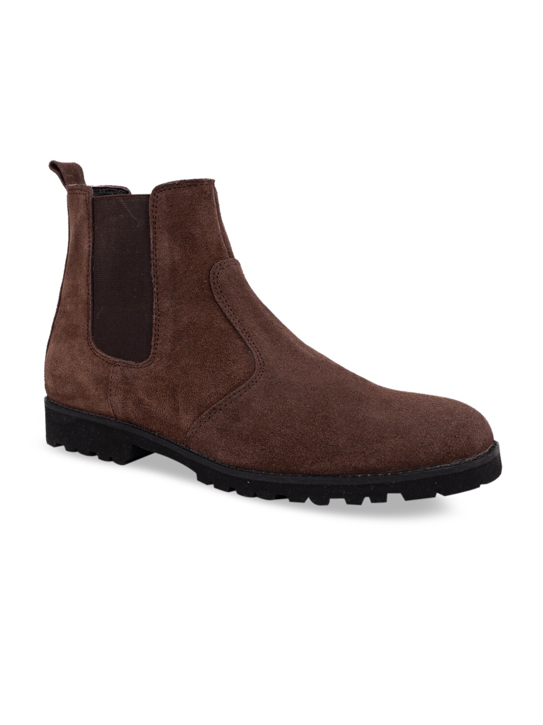 

LA BOTTE Men Brown Solid Suede Flat Boots