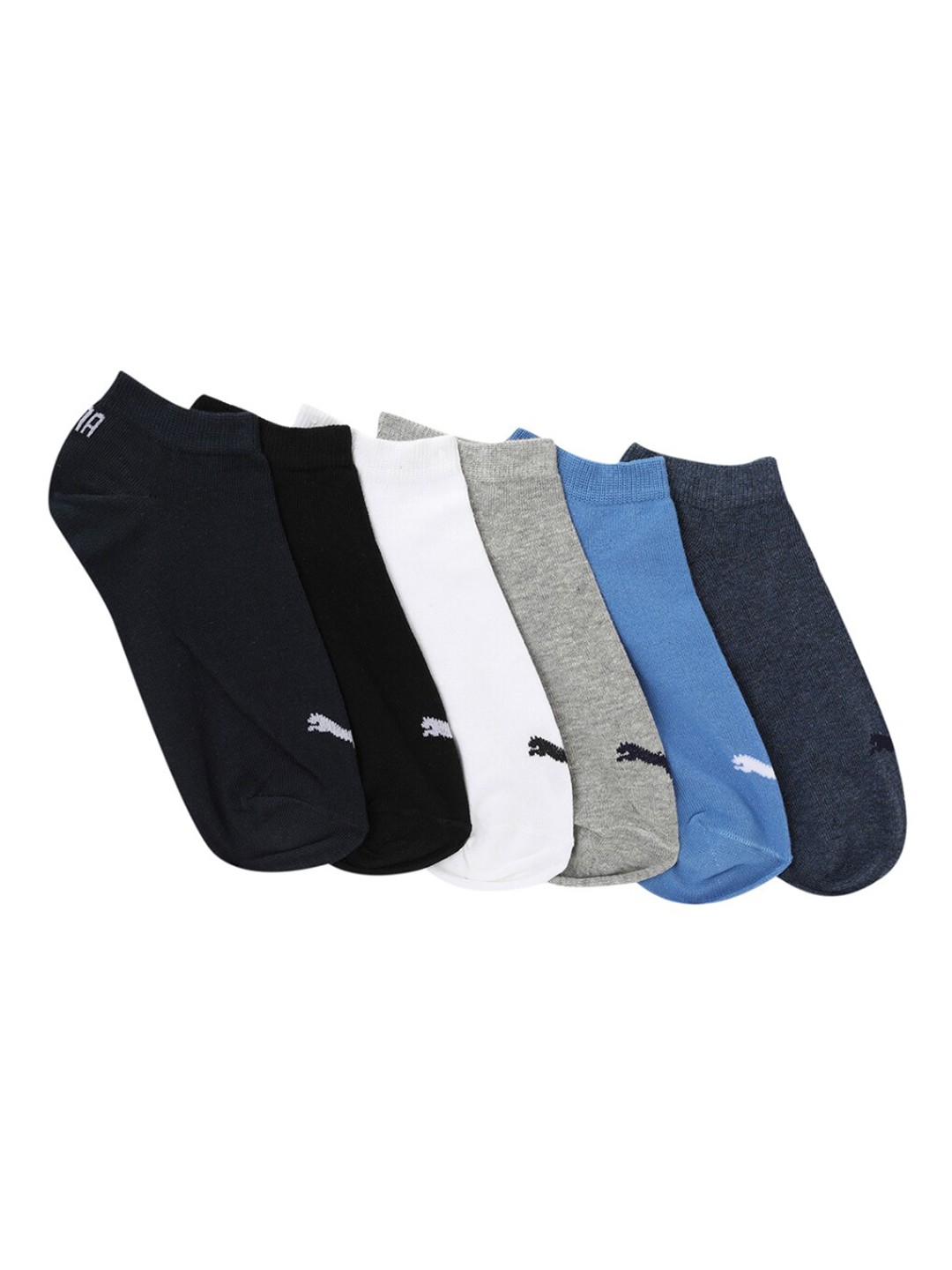

Puma Adults Pack of 6 Solid Ankle Length Socks, Multi