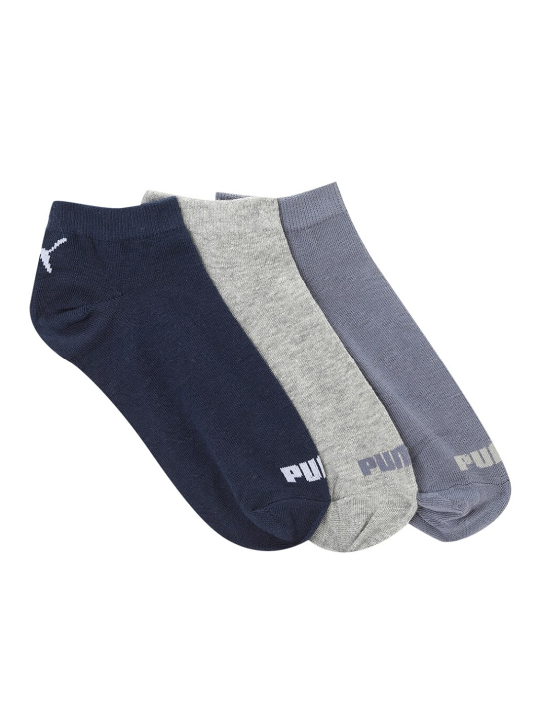 

Puma Adults Pack of 3 Solid Ankle Length Socks, Multi